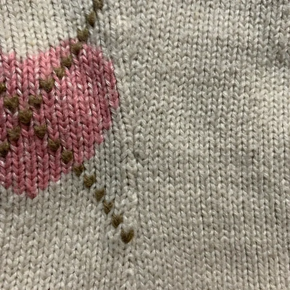 Vintage Y2K beige argyle heart Charlotte Russe fitted sweater vest sz M - Picture 6 of 9